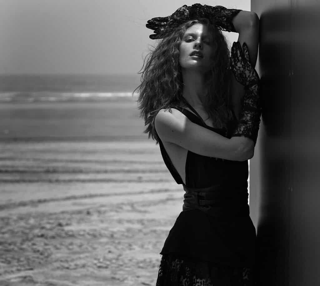 Looks are very attractive, emulating elegance and sophistication for a professional model photo shoot.