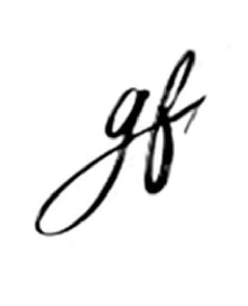 Gfa assinatura em estilo elegante, escrita manual artística para branding e logotipo, design de assinatura personalizado, projeto gráfico criativo para identidade visual.
